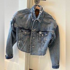 Cropped jean jacket
